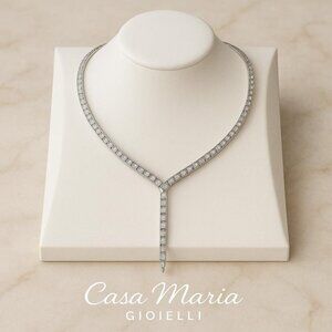 Zirca Twist Serpente Necklace | 18K Gold Plated 925 Sterling Silver | Lab-Grown